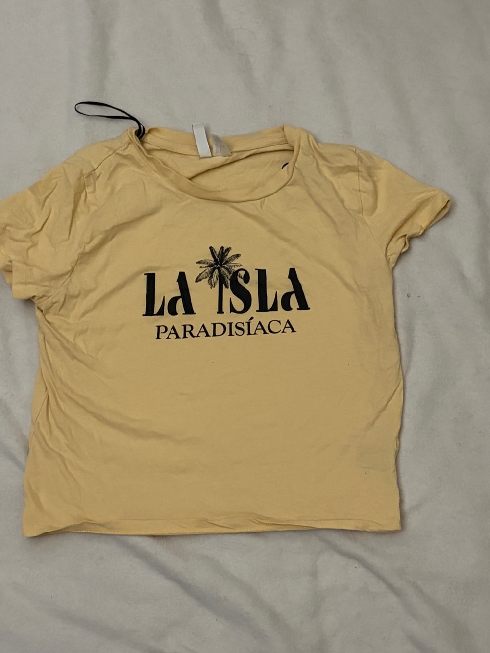 H&M Yellow Graphic 'La Isla Paradisíaca' Tee